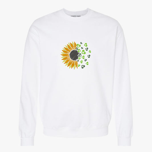 HMONG INSPIRED SUNFLOWER HEARTS SWEATER