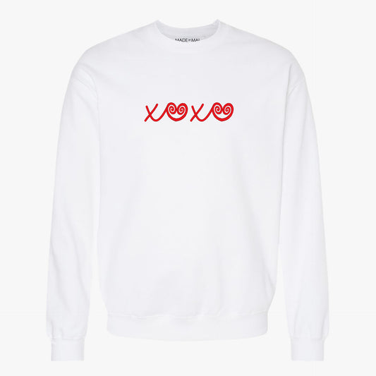 HMONG INSPIRED XOXO HEARTS SWEATER